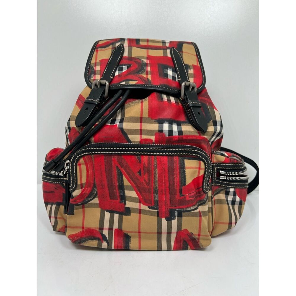 Burberry Graffiti Check Backpack
